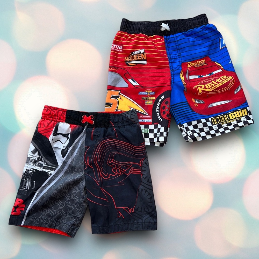 2 Pairs of Boy's Swimsuit Trunks Size XS